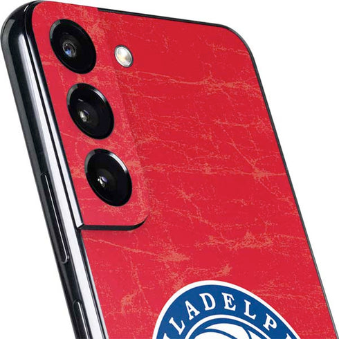 NBA Philadelphia 76ers Distressed Galaxy S22 Plus Skin